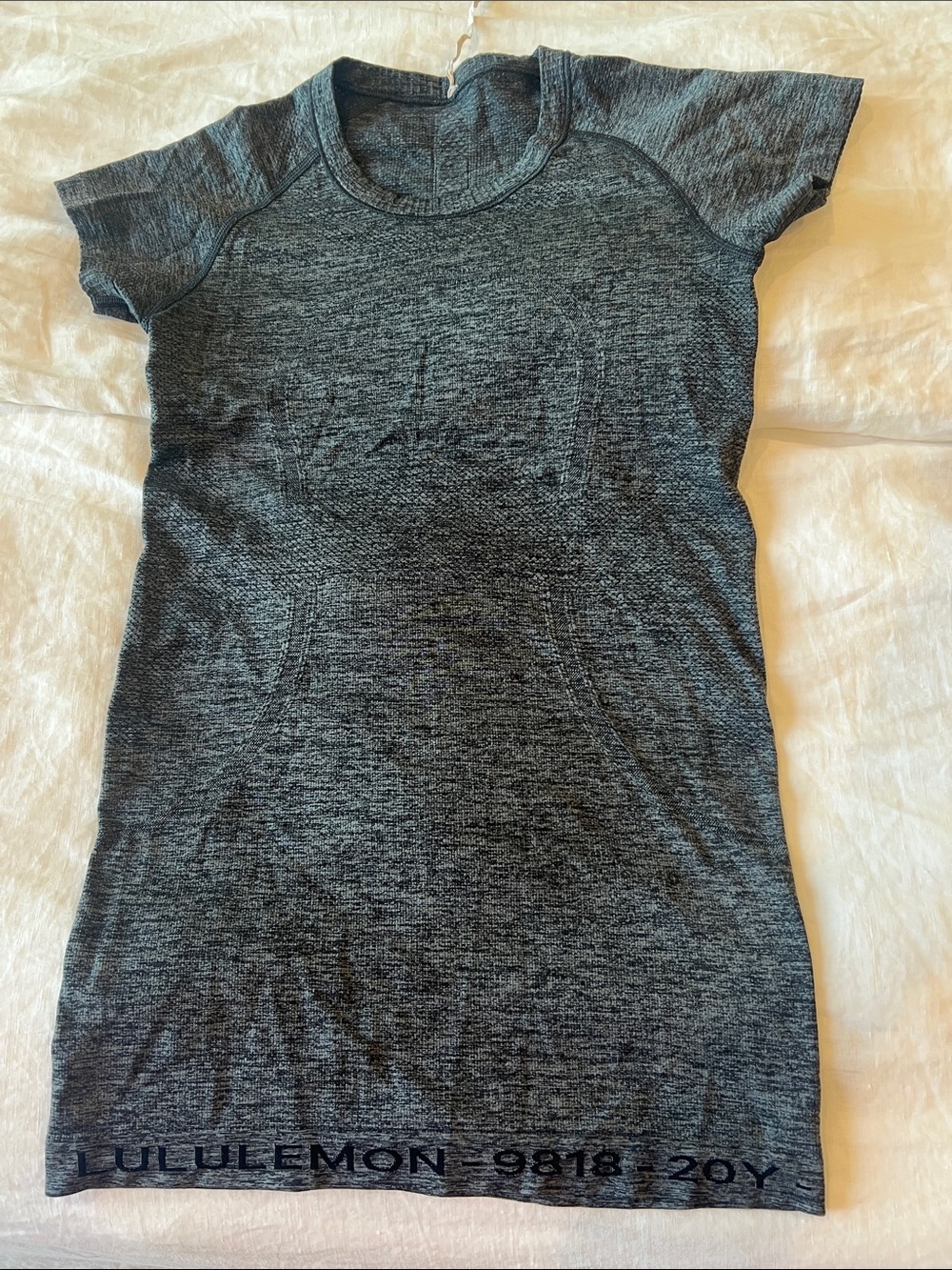 lululemon swiftly Heathered Dark Gray Performance Tee